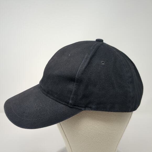 Port & Company Slideback Baseball Cap Black One Size Adjustable Vented Holes - Picture 3 of 9